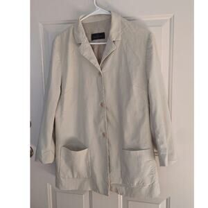 Valentino Jeans Ivory Cream Three Button Viscose Blend VTG Women's Blazer Large